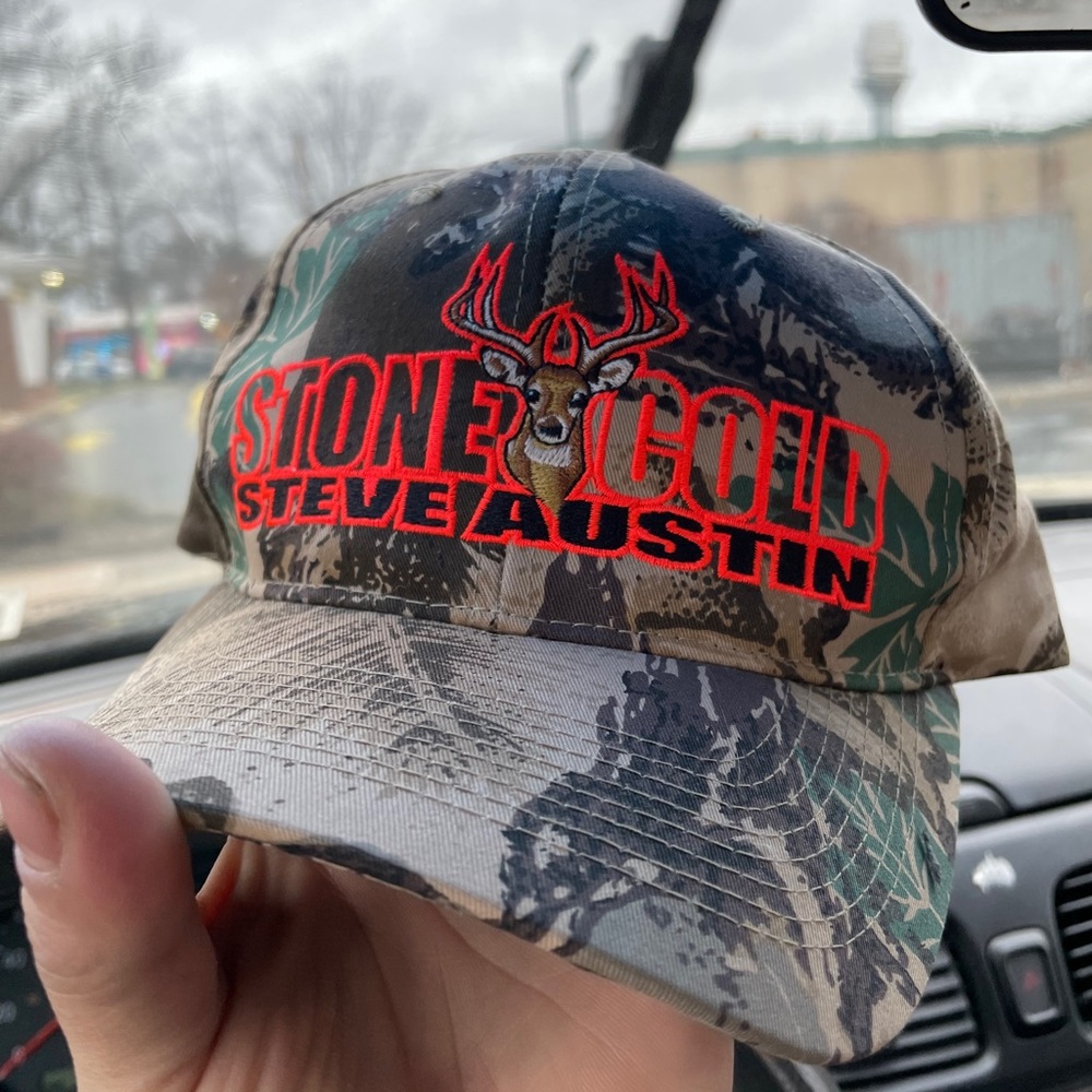 STONE COLD STEVE AUSTIN HAT CAMO WWF HOLY GRAIL